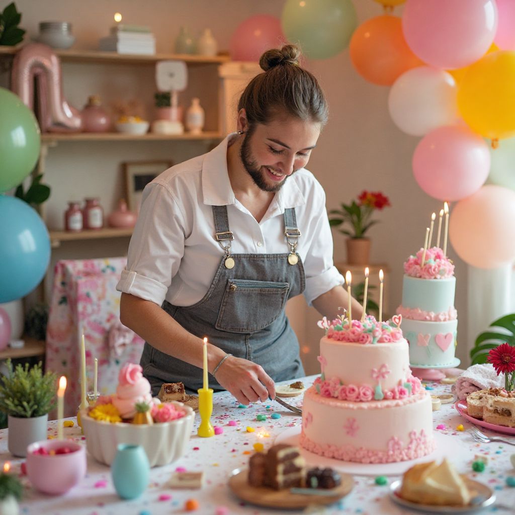 Riley Kim, event coordinator organizing birthday party celebration